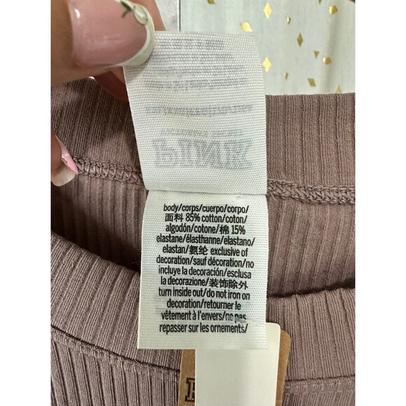 NWT Victoria's Secret PINK Stretch Ribbed Cotton Mock Neck Bodycon Dress XXL - Picture 8 of 8